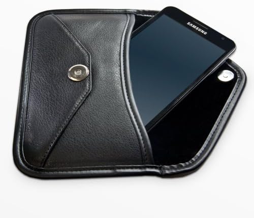 Калъф BoxWave за BLU G9 Pro (Case by BoxWave) - Луксозни Кожена чанта-месинджър, чанта-плик от изкуствена кожа за
