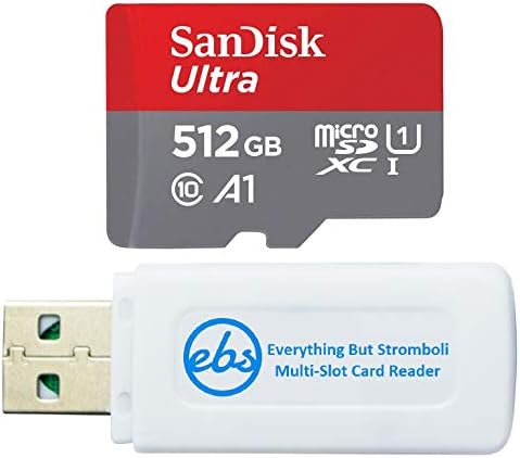 Карта памет SanDisk 512GB Ultra microSDXC UHS-I Работи с Samsung Tab S7 +, Tab A7 10.4 (2020 г.), планшетами Tab