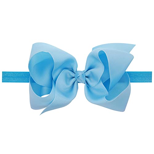 ZOONAI 2 бр., превръзка на главата с голям лък за новородени момичета, аксесоари за коса за деца (светло синьо)