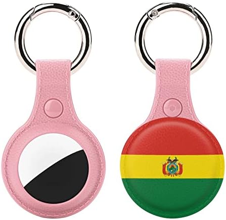 Защитен калъф с Флага на Боливия, който е Съвместим с Държач AirTag Anti-Lost Локатор с Ринг за ключове за Чантата