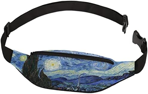 Поясная чанта Van Starry Night Art за Мъже И Жени с Множество Джобове за Спорт на Открито, Бягане, Пътуване, Къмпинг,