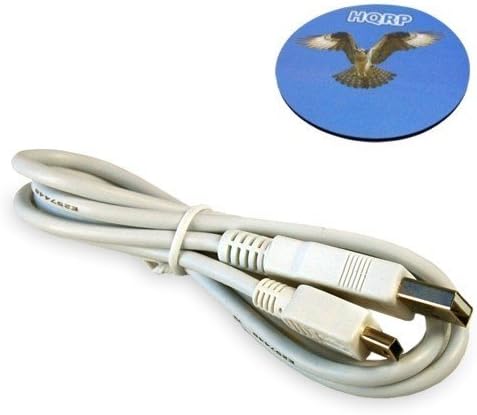 Кабел HQRP USB-Mini USB (Бял) за Garmin VIRB X/VIRB XE/VIRB XE Авиационна Пакет/VIRB XE Cycling Пакет Plus HQRP