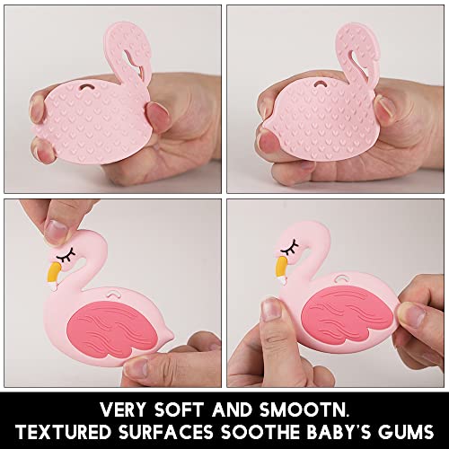 AmazingM Сензорен Дъвчене Прорезыватель Flamingo за момчета и Момичета, Сигурна играчка за Дъвчене от Хранително-Силикон