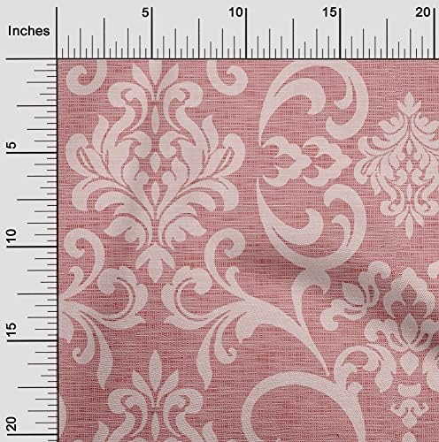 oneOone Хлопчатобумажный трикотаж средно розов цвят, дамасская плат за шиене, набивная плат за бродерия ширина 58