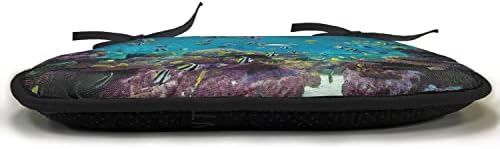 Комплект Възглавници за стол Lunarable Ocean 12, Недокоснати Див Подводен Свят от Корали, Екзотични Риби, Морски