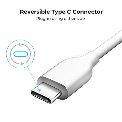 Кабел pitaka USB C [3,3 фута], подсилен кабел за зареждане от Type C до Type C и пренос на данни, съвместим с Samsung Galaxy S22 / S21 / Note 20, Google Pixel 5/4/3/2 /XL, MacBook Air и iPad Pro 2020 - Бял