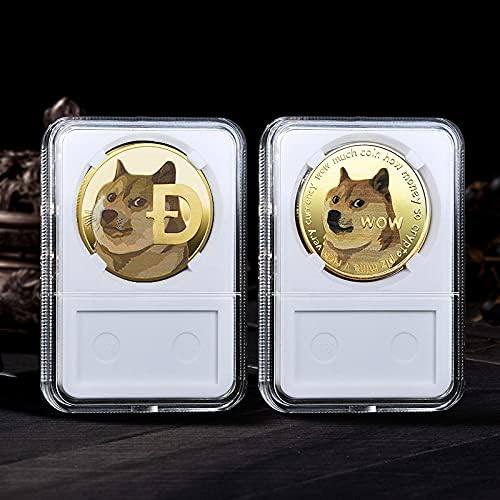 1 унция Златни Възпоменателни монети Криптовалюты Dogecoin Dogecoin 2021 са подбрани Монета Ограничена серия с Защитно