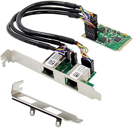 HINYSENO Mini PCI-E Двоен RJ-45 Ethernet 10/100/1000 Mbps Гигабитная Карта lan Мрежов Интерфейс Контролер Карти