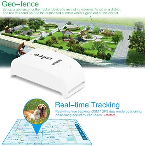 ZEERKEER GPS Тракер за домашни любимци, GPS проследяване за кучета и търсене на домашни любимци, GPS-Нашийник за
