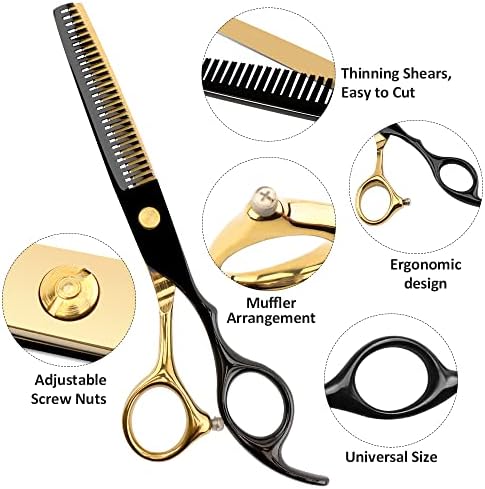 Професионален комплект ножица за подстригване на коса фризьорски ножици от неръждаема стомана, комплекти филировочных