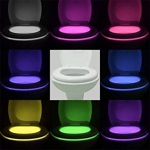 VINTAR [3 опаковки] Акумулаторна батерия led нощна светлина за тоалетна с 16-цветен сензор за движение, 5-стъпка
