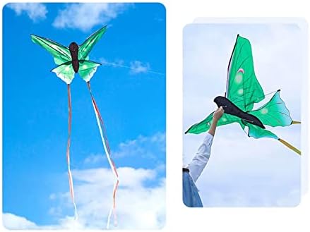 Кайт хвърчила зелен Кайт пеперуди големи лесно да лети Хвърчило за възрастни Спорт на открито Кайт дълго хвърчила