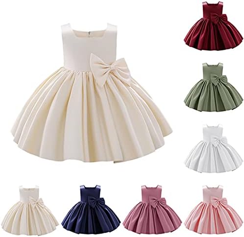 Празнична рокля KAGAYD за момичета, Детски рокля-пакетче с цветя модел и лък, Детско Сватбена рокля на шаферка на