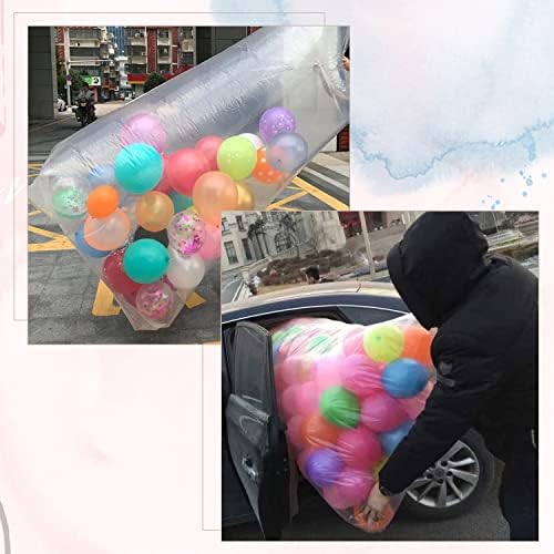 6 бр. Големи чанти с балони за транспортиране, 59,1x98,4 инча Прозрачни Големи чанти с балони за транспортиране