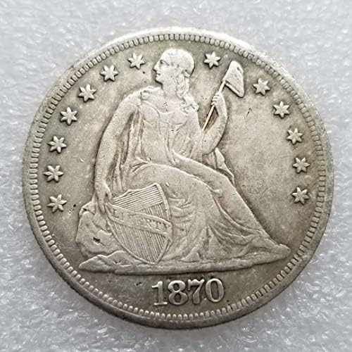4 Вида години Съединените Щати 1870, 1871, 1872, 1873 Версия на CC седалка с Флага Възпоменателни монети американски
