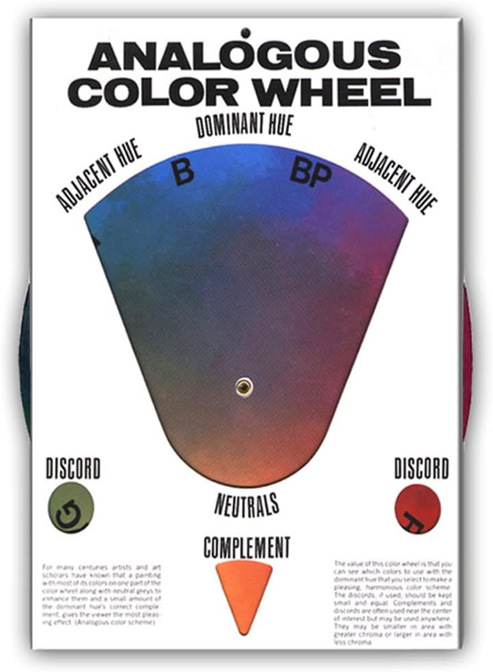 Подобно цветно колело, оригинално колелото на ръчно рисувани Хал Рийд, показващо Доминиращ цвят и го допълнение,