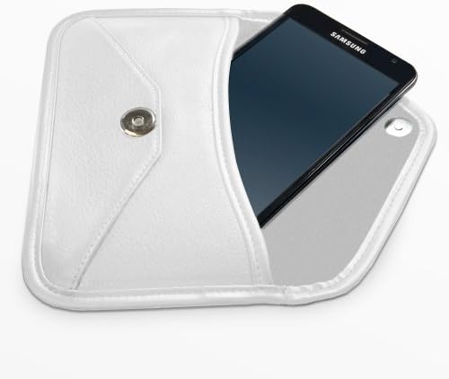 Калъф BoxWave, който е Съвместим с Umidigi A9 Pro (Case by BoxWave) - Луксозни Кожена чанта-месинджър, чанта-плик