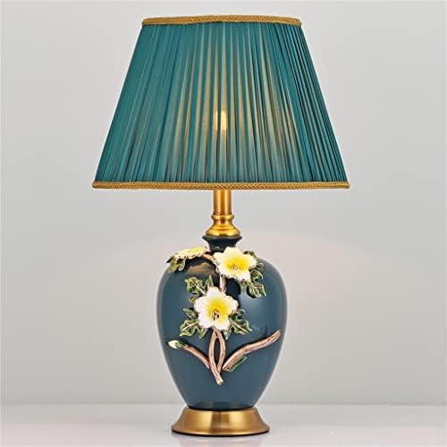 SLNFXC Хотел Хол, Спалня, Кабинет Нощна Лампа Европейската Керамична Настолна Лампа Цвят на Емайла Модел стая (Цвят: