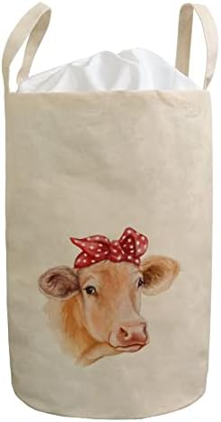 Кошница за дрехи, Сгъваема Крава в Червената Бандане кош За Мръсни Дрехи Водоустойчива Чанта Органайзер За Съхранение
