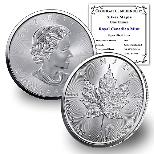 Сребърна монета под формата на Канадския кленов лист 2022 година с тегло около 1 грам, Лъскава, без да се прибягва,