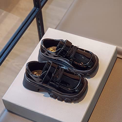 Модни детски ежедневни обувки Four Seasons, Кожени обувки с квадратни пръсти на дебела подметка, нескользящие обикновен
