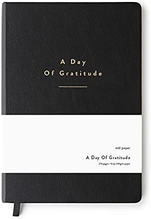 Дневник на благодарност Mål Paper - Черно Твърди корици, изкуствена кожа | Дневник без дата за 6 месеца | Одобрение,