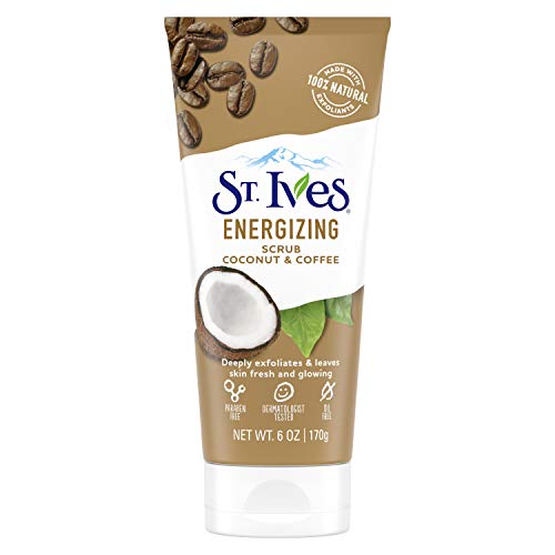 Скраб за лице St. Ives Rise and Energize Дълбоко Ексфолиращ Пилинг с кокос и кафе, Доказан от дерматолози, са