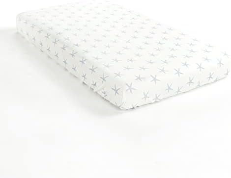 Чаршаф за легло с Пищна Декорация във формата на Нарвала, Морска звезда, Мека и Плюшен, 52 x 28 x 9, Синя