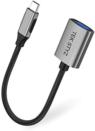 Адаптер Tek Styz USB-C USB 3.0 е подходящ за Samsung SM-A730F OTG Type-C/PD мъжки USB 3.0 женски конвертор. (5 gbps)
