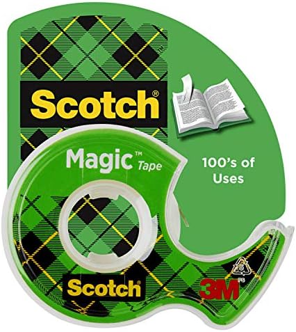 Scotch Magic Tape, 1 ролка, в Много приложения, Невидим, Предназначени за ремонт, 3/4 x 675 инча, В опаковки (117