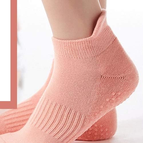 LMMDDP/ Дамски Чорапи за Йога с нескользящими дръжки, дебела нескользящая силиконова подметка, Дишащи Памучни Чорапи