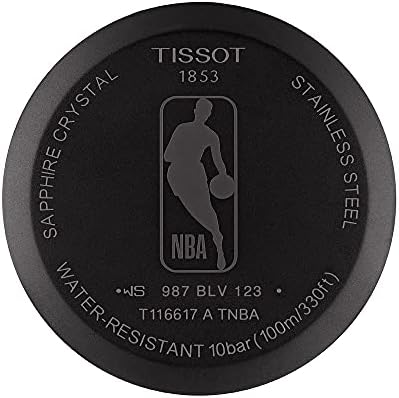 Швейцарски Кварцови часовници Тисо Мъжки Chrono XL NBA Cleveland Cavaliers корпус от неръждаема стомана 316L с черно