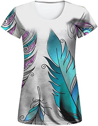 NOKMOPO/ Дамски Тениски Размер Плюс, Модни и Ежедневни Свободна Тениска с Цифрово принтом в формата на Цветя и Птици