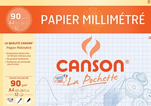 Canson 92997 Комплект от 12 Метални Мм Съпротивление листа хартия 90 г формат А4 297 х 210 мм