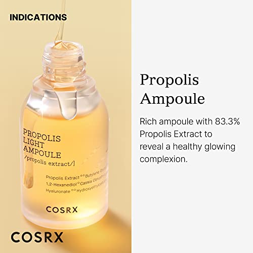 COSRX Propolis Ampoule, Серум за лице, повышающая сияние, с 73.5% от екстракт от прополис, 1,01 ет. унция / 30 мл,