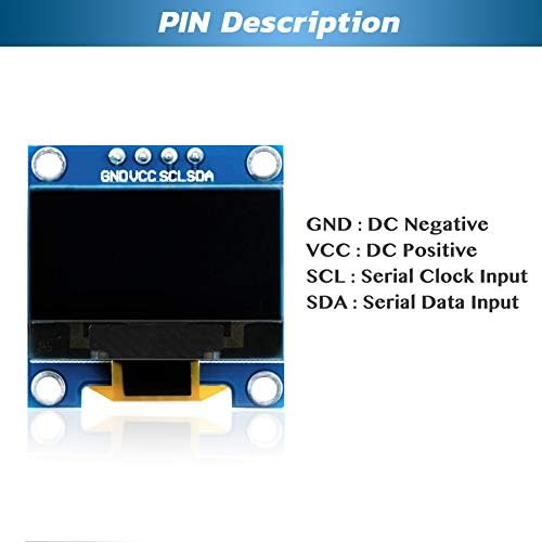 IZOKEE 0,96 I2C IIC 12864 128X64 Пиксела, OLED LCD Екран Платка Модул 4 Pin за Arduino за Raspberry Pi (опаковка
