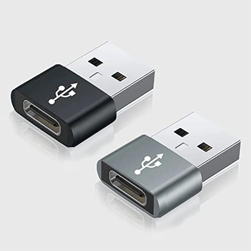Бърз USB адаптер-C Female USB Male, който е съвместим с вашите Bose Frames Alto за зарядни устройства, синхронизация, OTG-устройства, като клавиатура, мишка, Zip, геймпад, pd (2 опаковки)