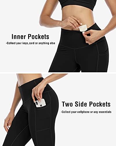 Дамски Гамаши CHRLEISURE с джобове, Спортни Панталони за Йога с висока талия и контрол на корема
