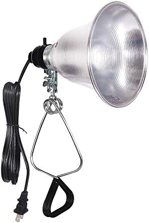 Прост Луксозен Битумен лампа HIWKLTCLAMPLIGHTSX12V1 от 12 теми с 5,5-инчов алуминиев рефлектор мощност до 60 Вата