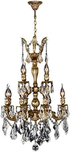Световно осветление Versailles Collection 12 Полилеи с тапицерия от френското злато и прозрачен кристал 21 D x 32