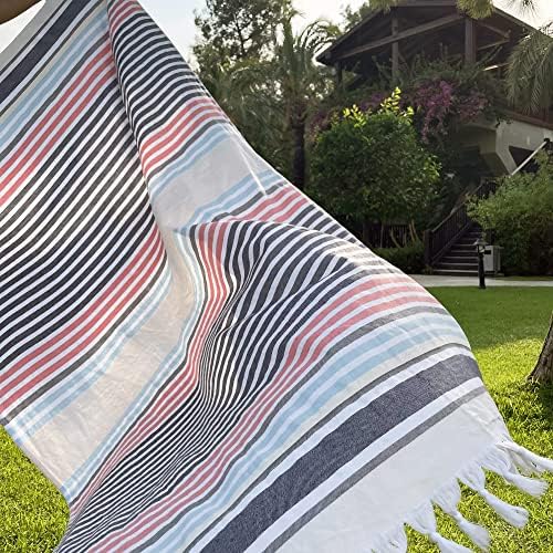 Плажна кърпа BAROOGA, кърпи за баня от турски памук в разноцветную ивица, (39 x 70), предварително Выстиранное,