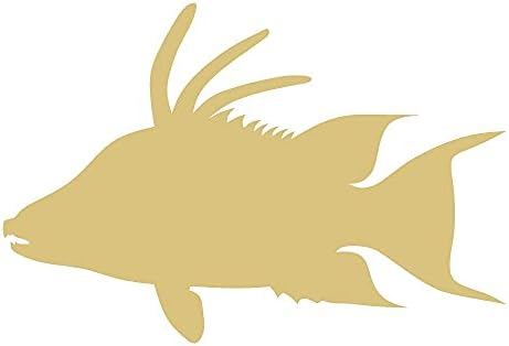 Силует във формата на Риба-Лъв, Недовършена Дървена Животно Риба на морето Награда-книжка за Оцветяване Врата Закачалка