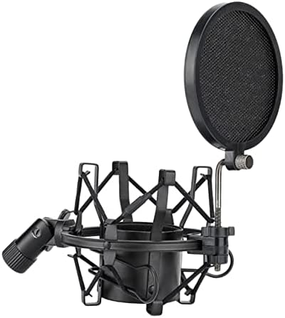 SUPVOX 1 Комплект Ударное Планина за Микрофон, щипка за Микрофон Настолна Поставка за Микрофон Поставка За Конденсаторного